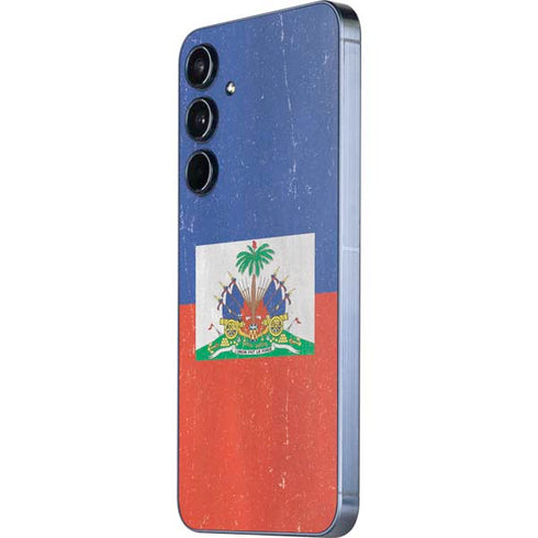 Haitian Flag Distressed Galaxy A35 5G Skin